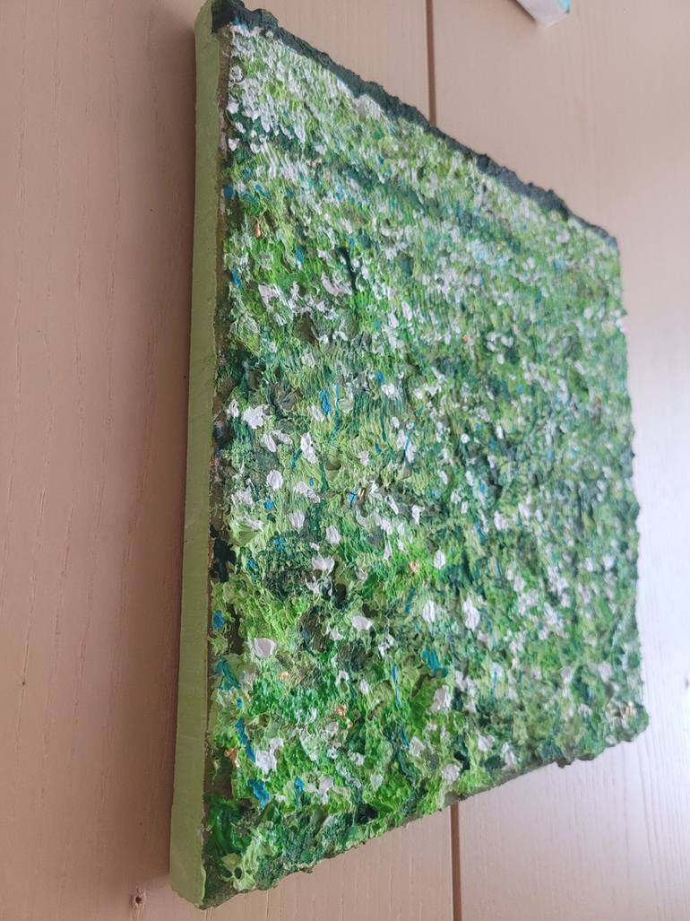 Original Abstract Garden Painting by Eun-Hye Seo