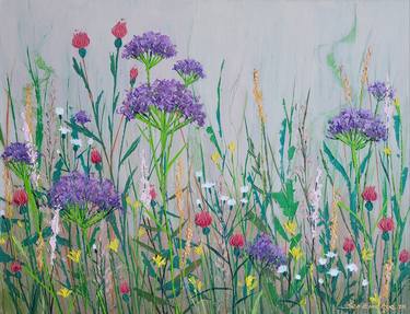 Original Abstract Garden Paintings by Eun-Hye Seo