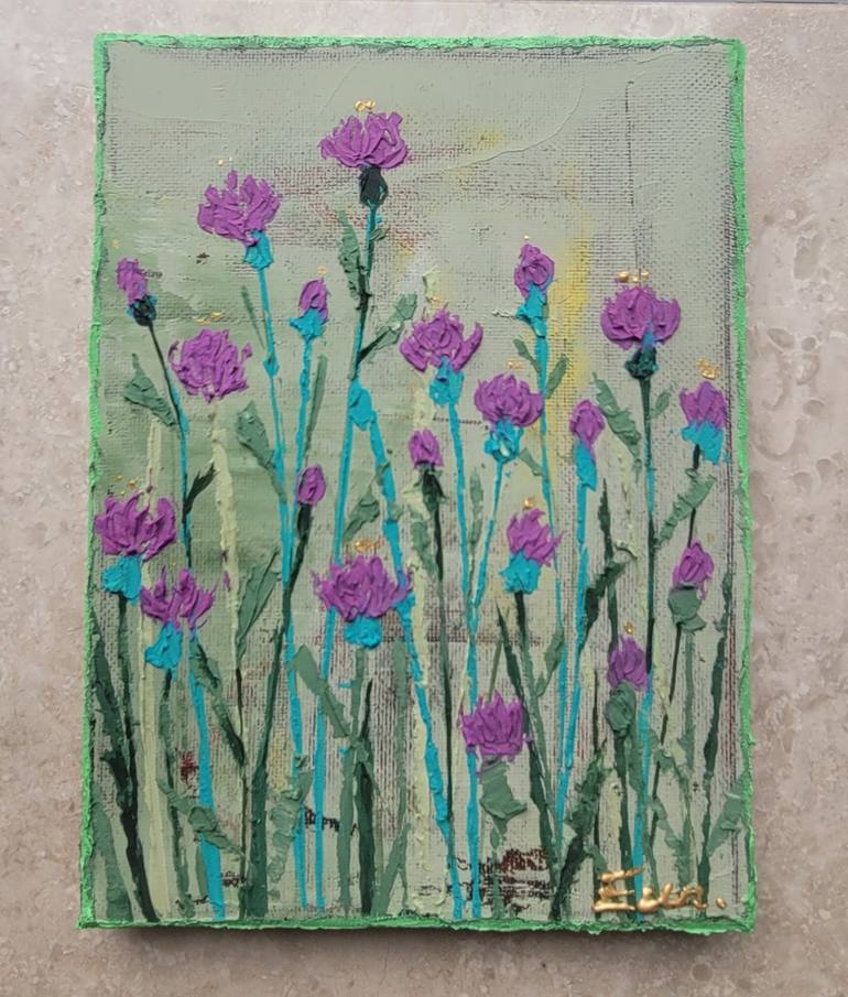 Original Abstract Garden Painting by Eun-Hye Seo