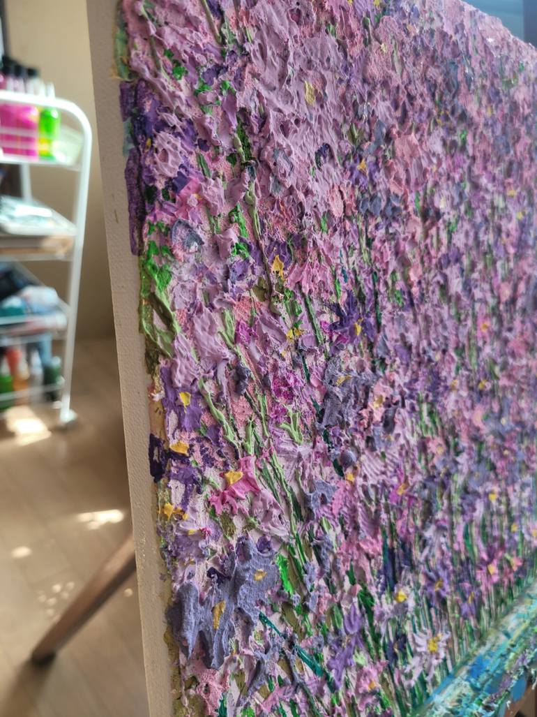 Original Abstract Garden Painting by Eun-Hye Seo