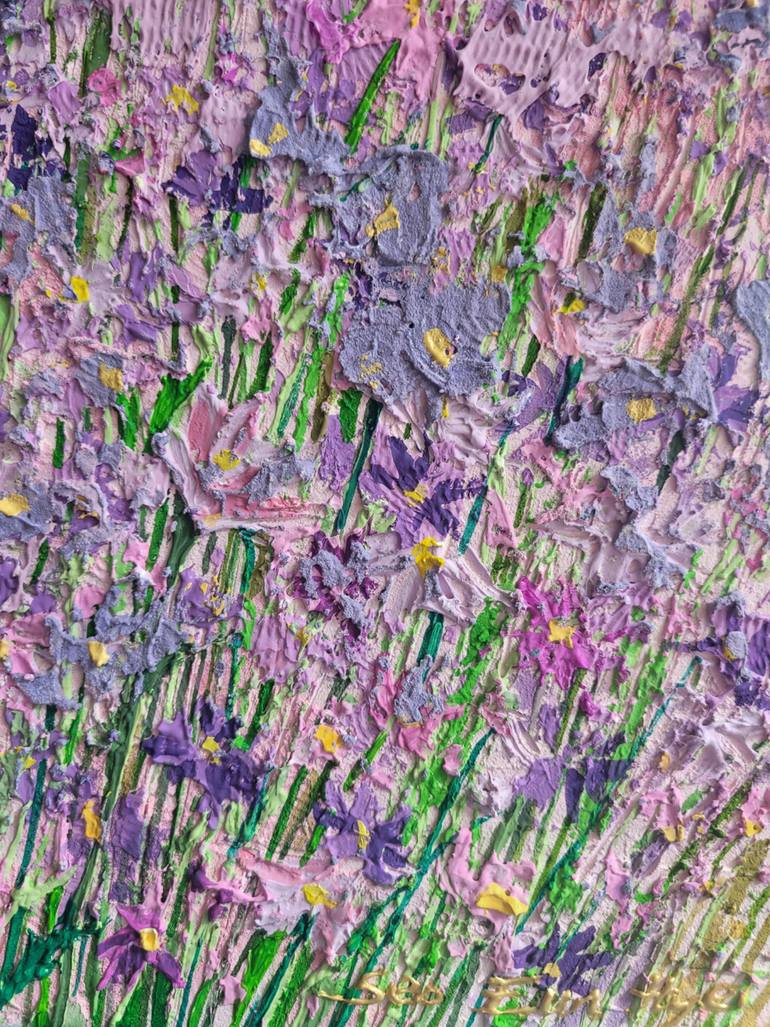 Original Abstract Garden Painting by Eun-Hye Seo
