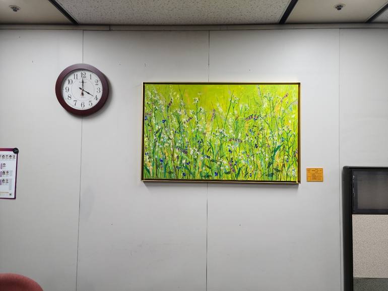Original Abstract Garden Painting by Eun-Hye Seo