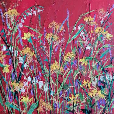 Original Abstract Floral Paintings by Eun-Hye Seo