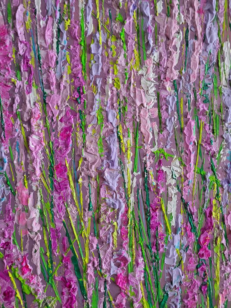 Original Abstract Garden Painting by Eun-Hye Seo