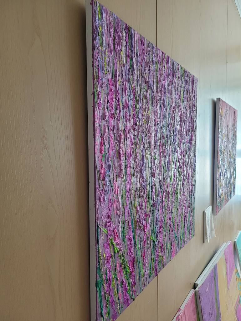 Original Abstract Garden Painting by Eun-Hye Seo