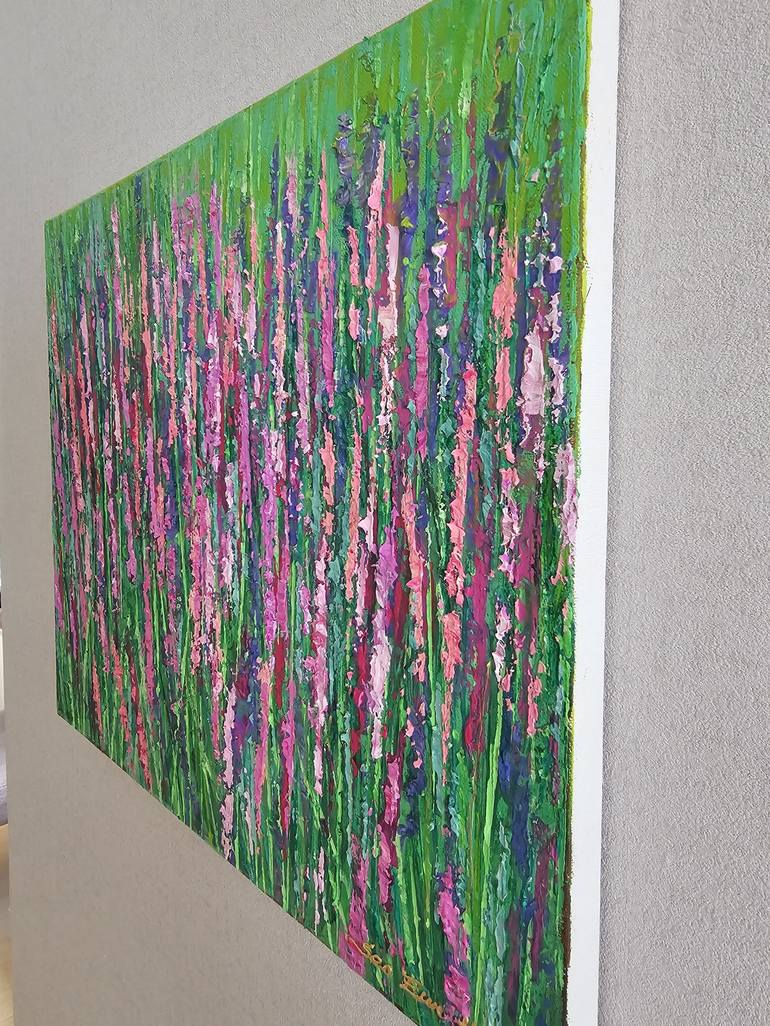 Original Abstract Garden Painting by Eun-Hye Seo