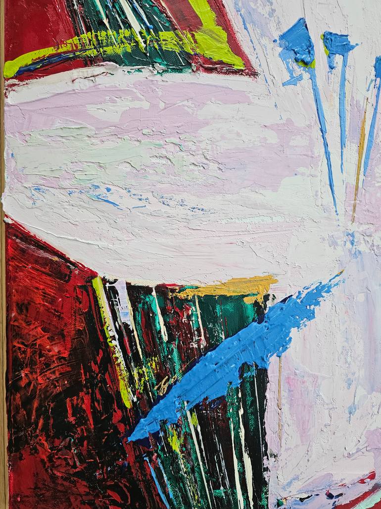 Original Art Deco Floral Painting by Eun-Hye Seo