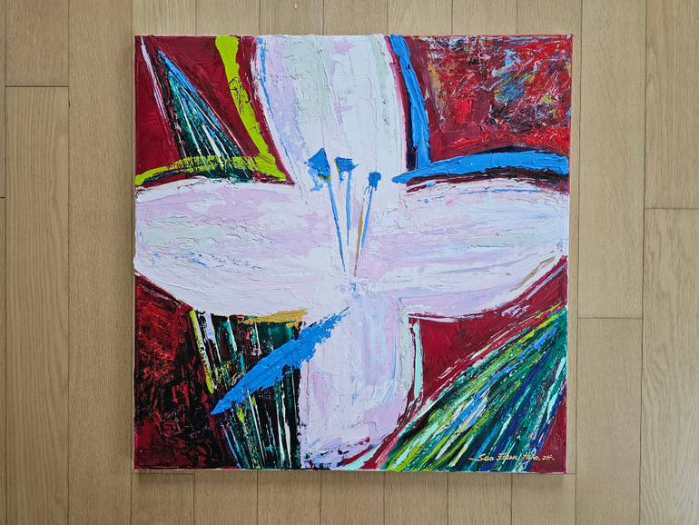 Original Art Deco Floral Painting by Eun-Hye Seo