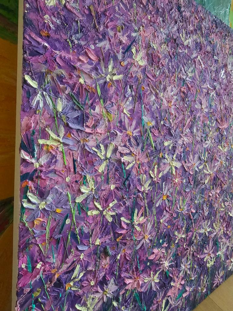 Original Abstract Floral Painting by Eun-Hye Seo