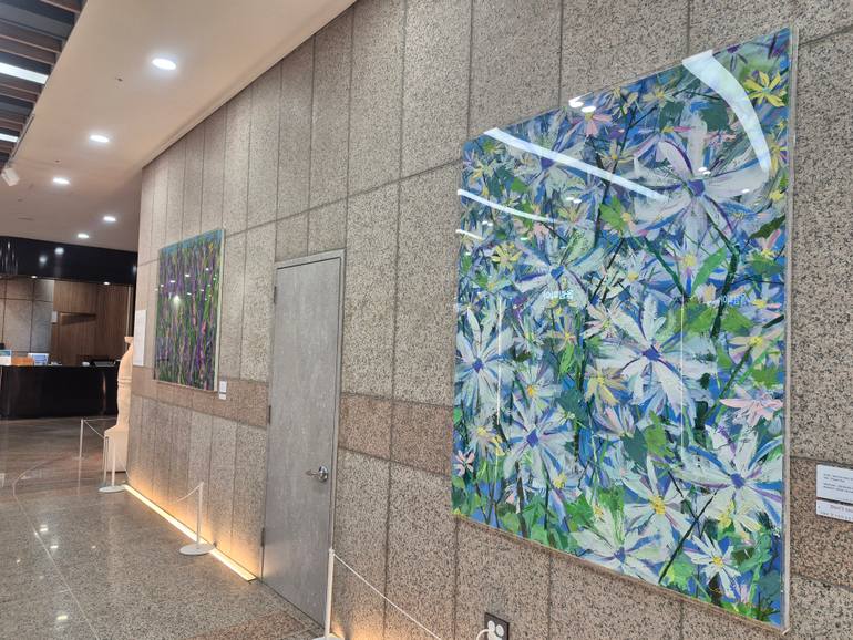 Original Abstract Floral Painting by Eun-Hye Seo
