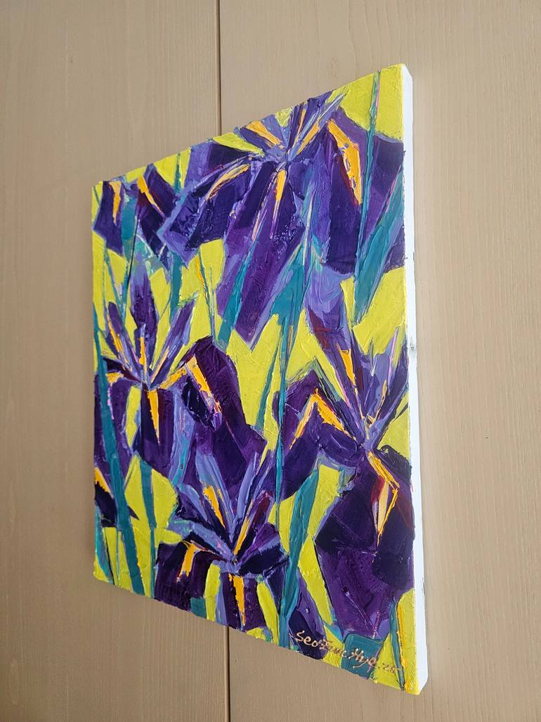 Original Abstract Floral Painting by Eun-Hye Seo