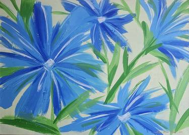 Original Abstract Garden Paintings by Eun-Hye Seo