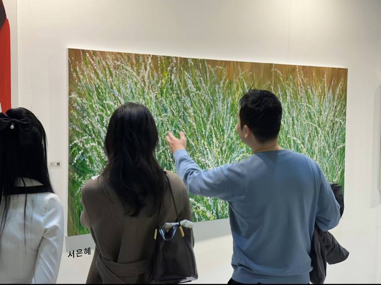 Original Abstract Floral Painting by Eun-Hye Seo