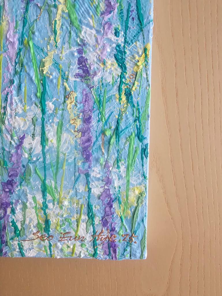 Original Abstract Floral Painting by Eun-Hye Seo
