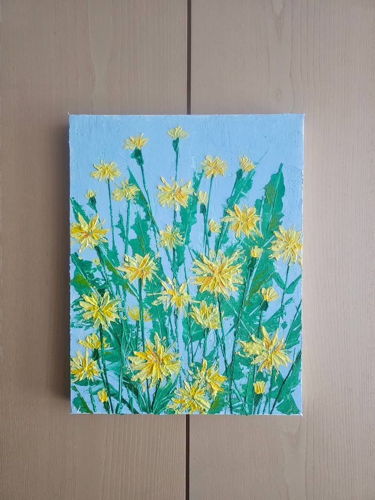 Original Abstract Floral Painting by Eun-Hye Seo