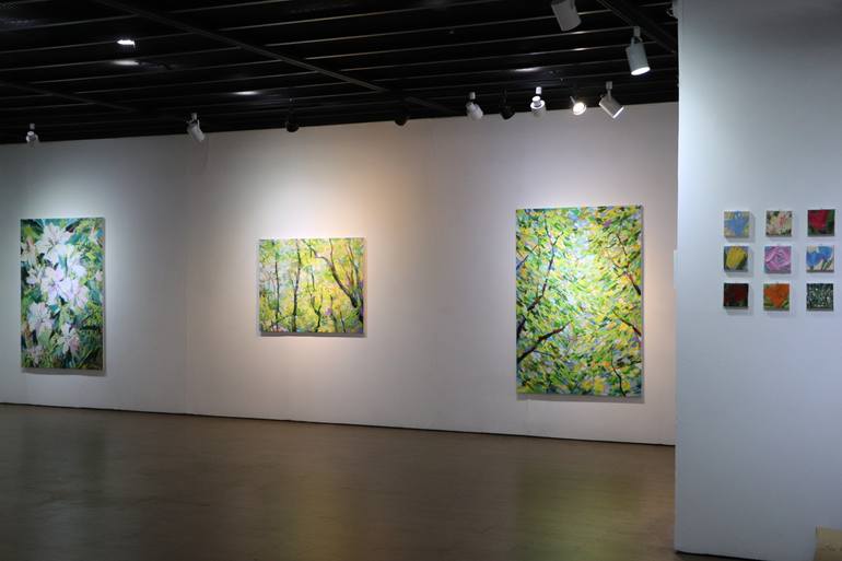 Original Abstract Floral Painting by Eun-Hye Seo