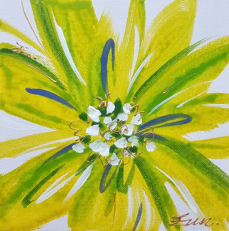 Original Abstract Floral Painting by Eun-Hye Seo