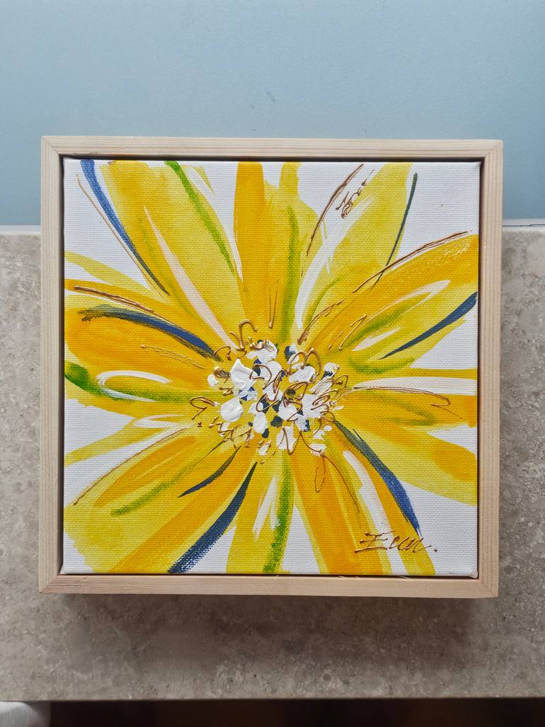 Original Abstract Floral Painting by Eun-Hye Seo