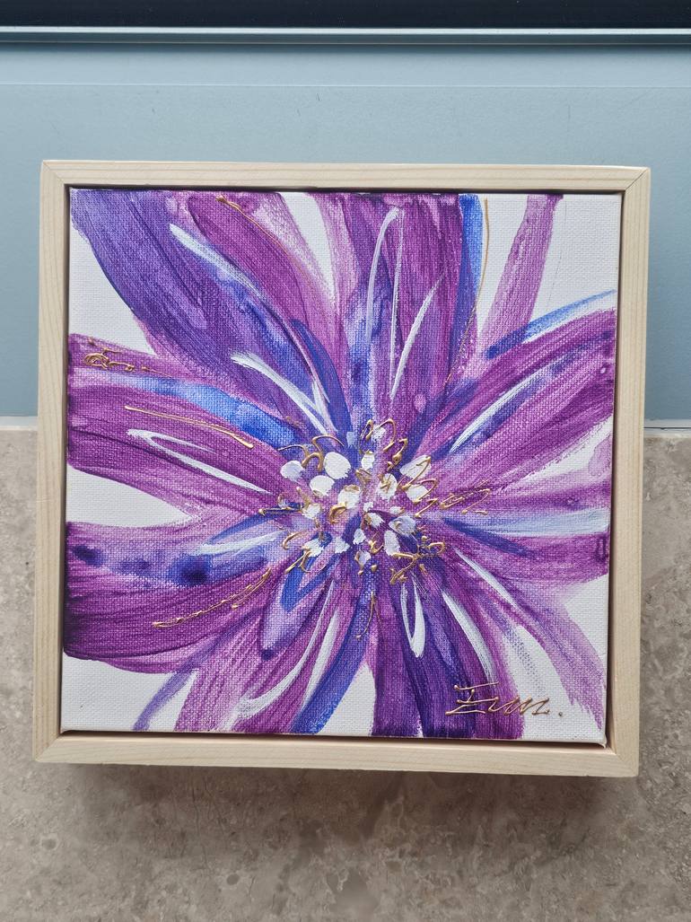 Original Abstract Floral Painting by Eun-Hye Seo