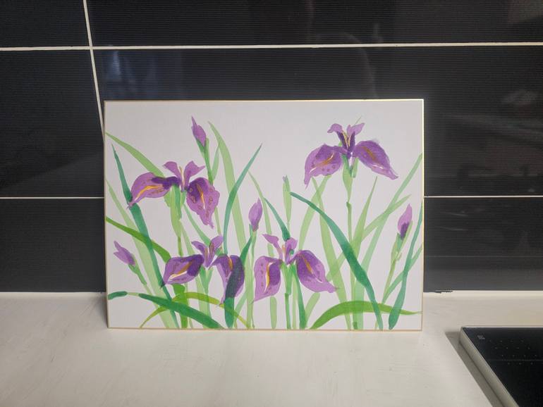 Original Abstract Garden Drawing by Eun-Hye Seo
