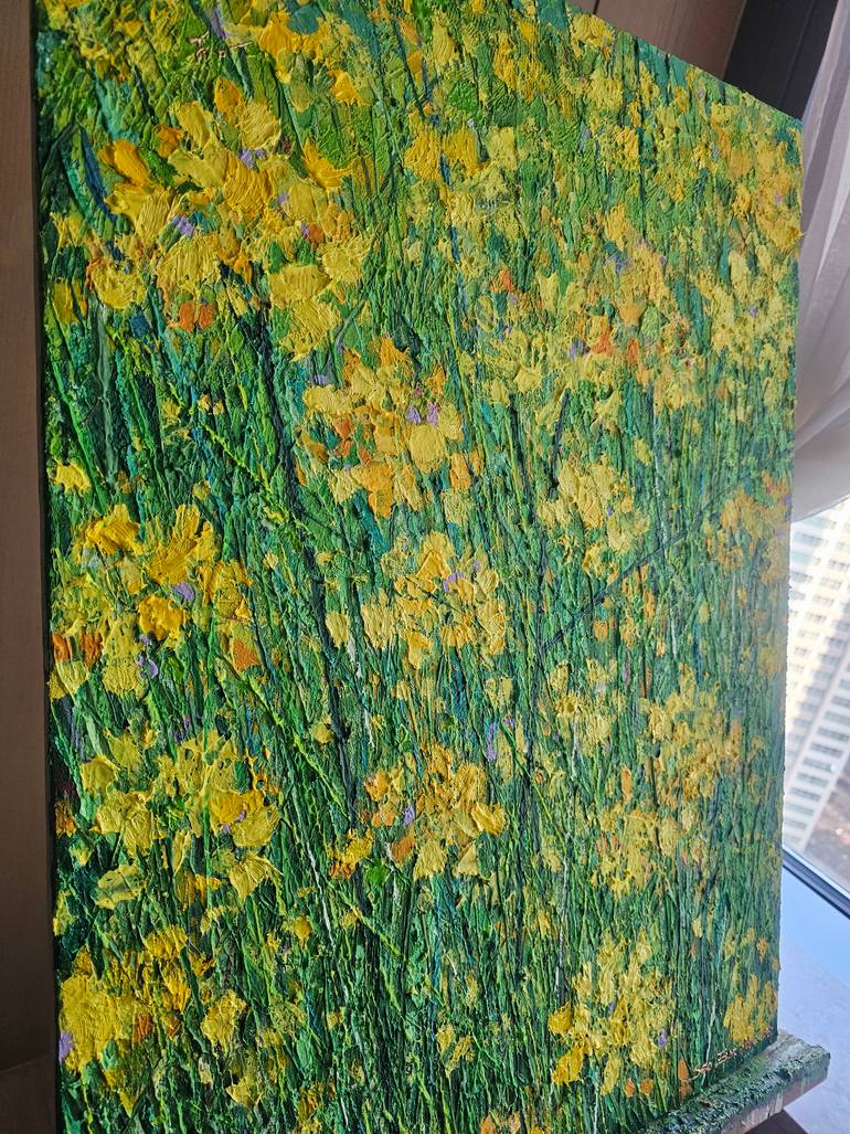 Original Abstract Garden Painting by Eun-Hye Seo