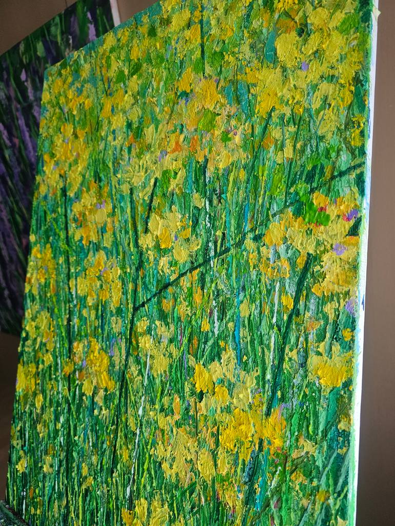 Original Abstract Garden Painting by Eun-Hye Seo