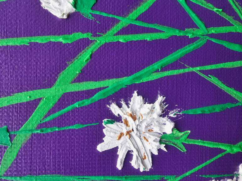 Original Abstract Floral Painting by Eun-Hye Seo