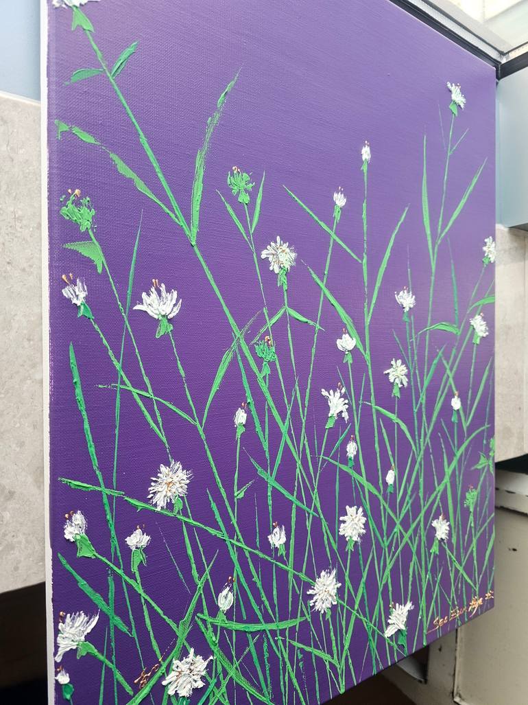Original Abstract Floral Painting by Eun-Hye Seo