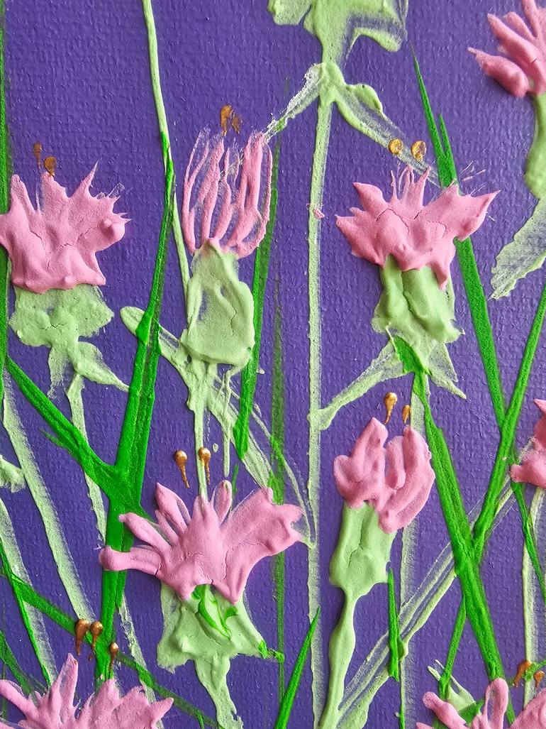 Original Abstract Floral Painting by Eun-Hye Seo