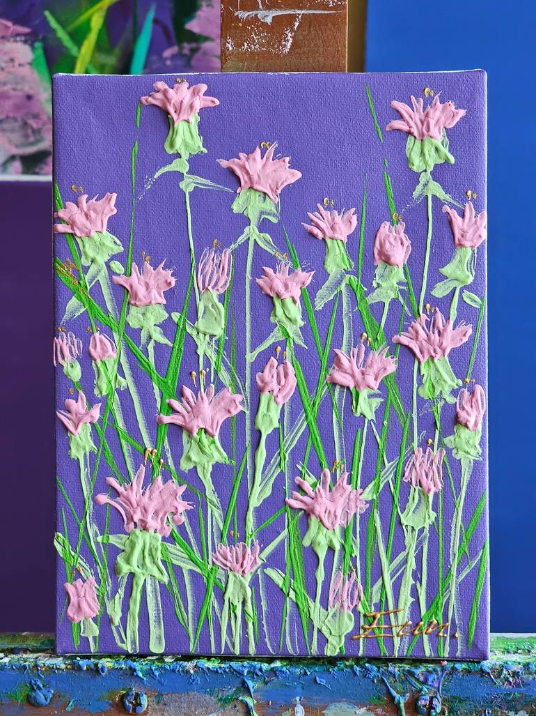 Original Abstract Floral Painting by Eun-Hye Seo