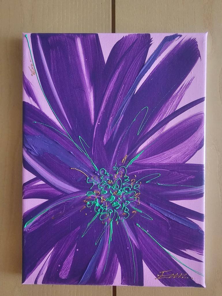Original Abstract Floral Painting by Eun-Hye Seo