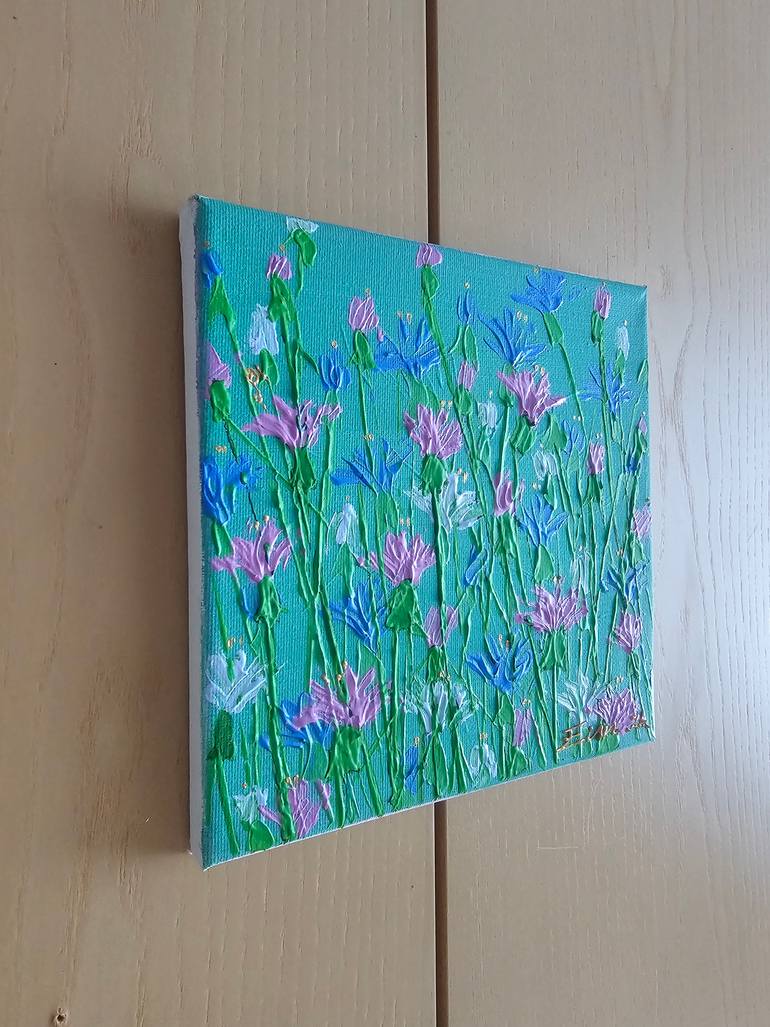 Original Art Deco Floral Painting by Eun-Hye Seo