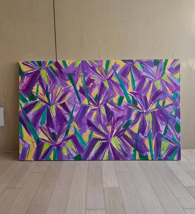 Original Art Deco Floral Painting by Eun-Hye Seo