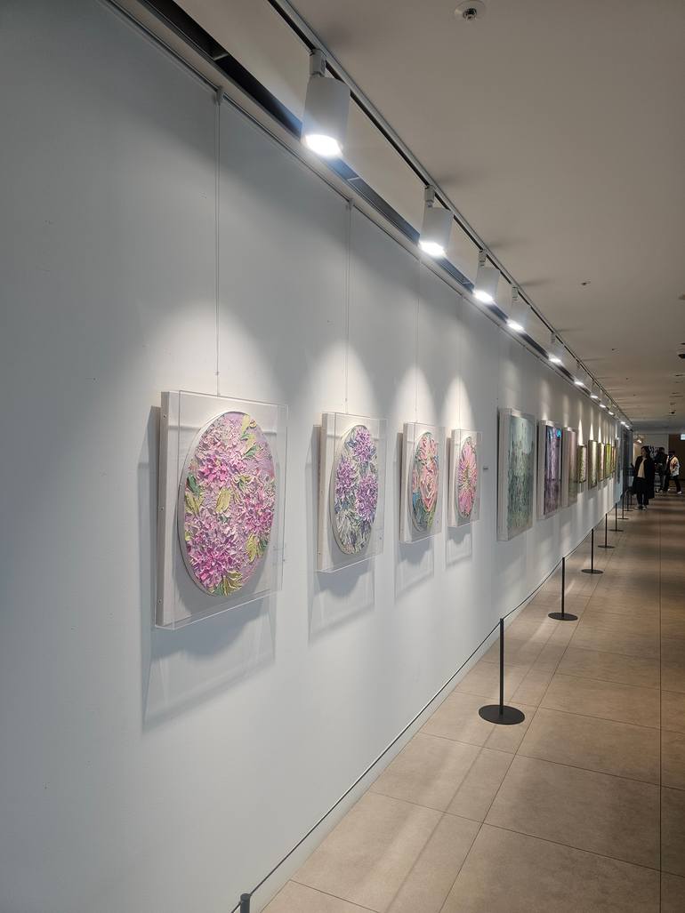 Original Abstract Floral Painting by Eun-Hye Seo