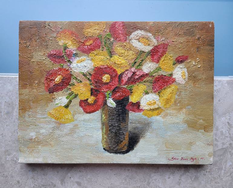 Original Floral Painting by Eun-Hye Seo
