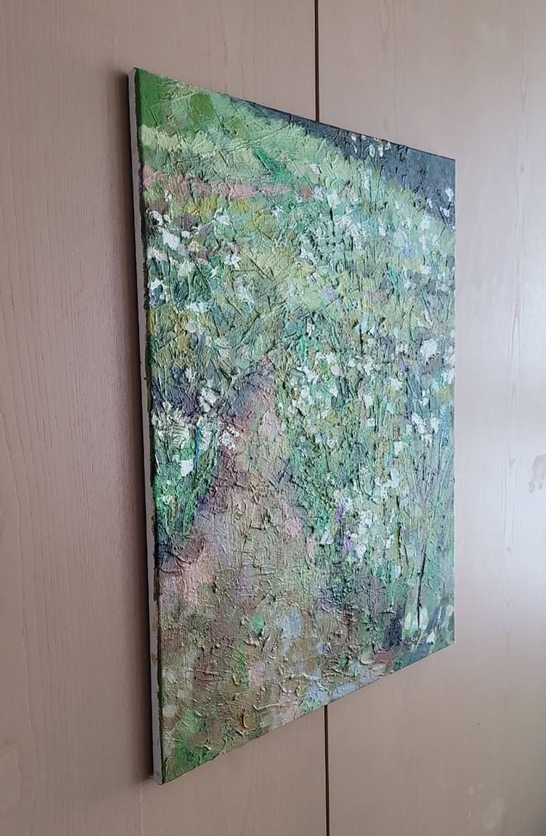 Original Impressionism Garden Painting by Eun-Hye Seo