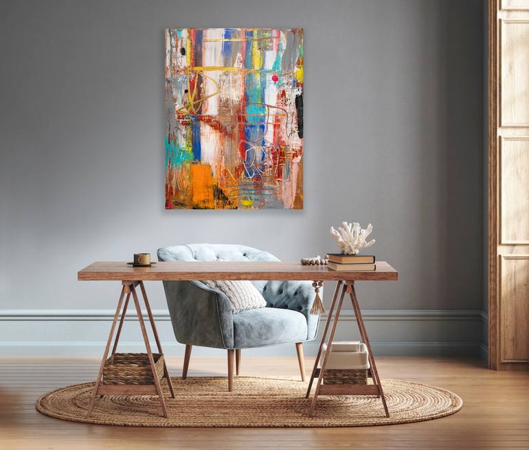 Original Abstract Expressionism Abstract Mixed Media by Ulf Finndahl