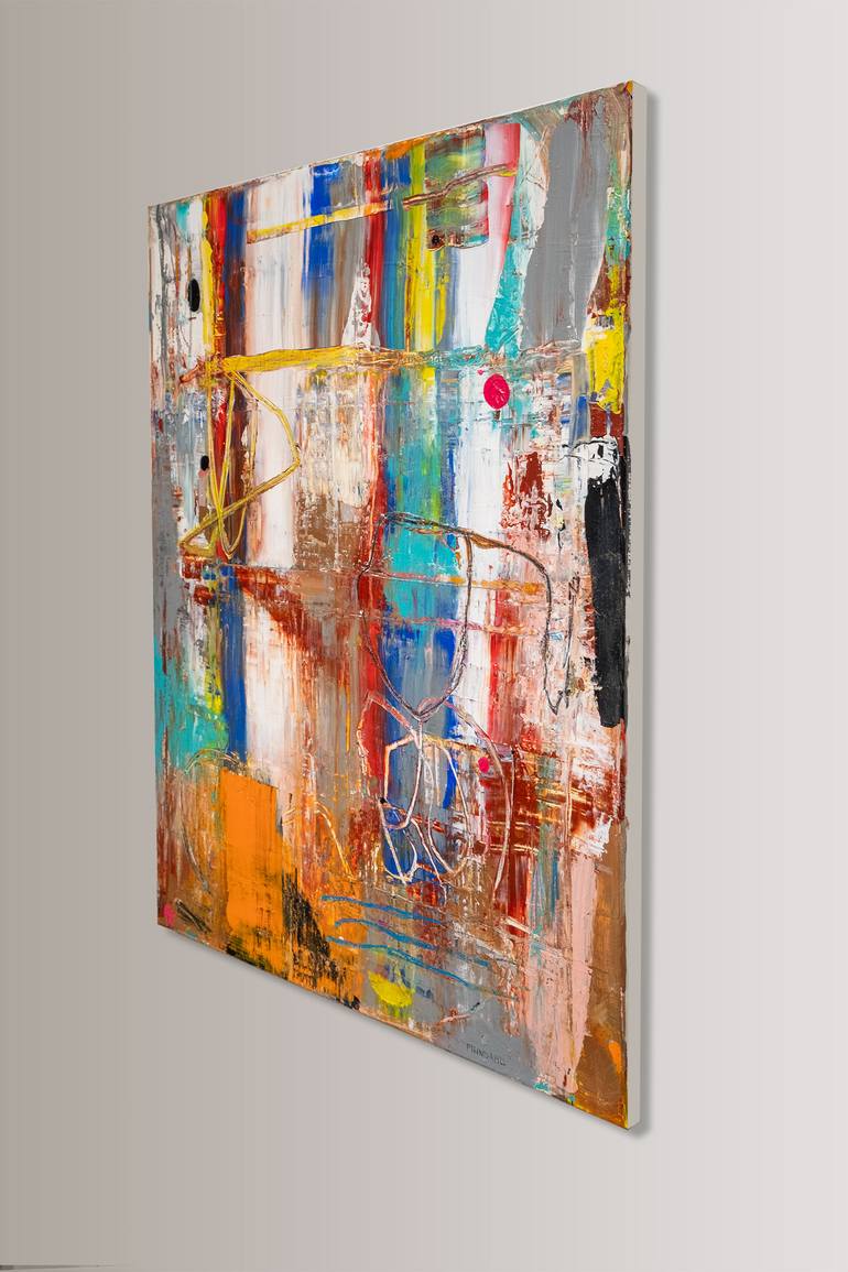 Original Abstract Expressionism Abstract Mixed Media by Ulf Finndahl