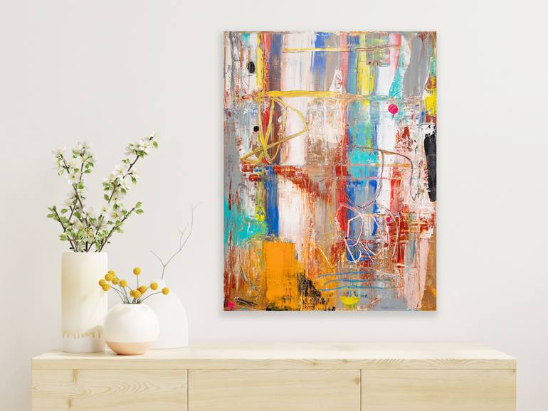 Original Abstract Expressionism Abstract Mixed Media by Ulf Finndahl