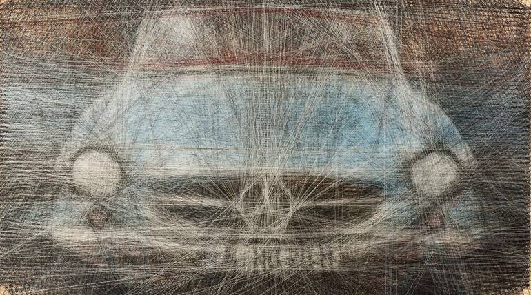 Original Modern Car Mixed Media by Vistul Art