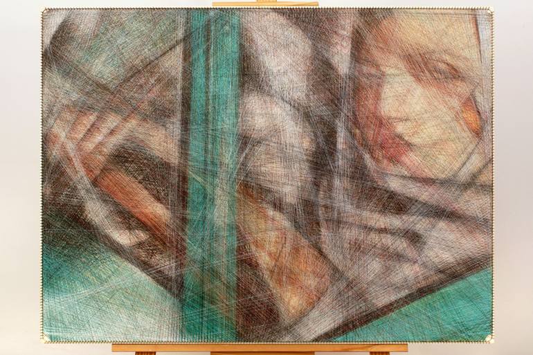 Original Art Deco Women Mixed Media by Vistul Art