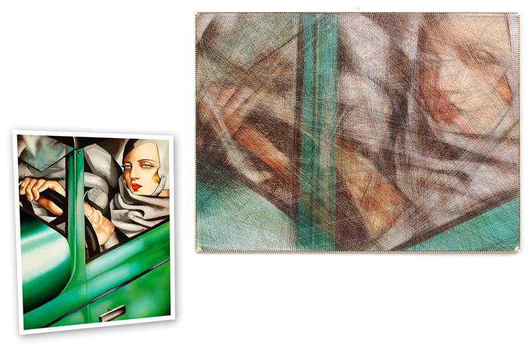 Original Art Deco Women Mixed Media by Vistul Art