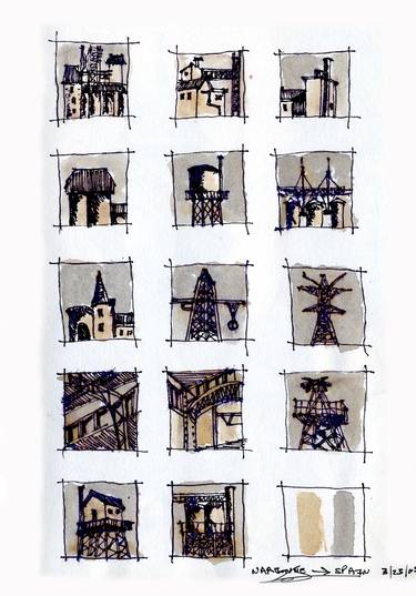 Print of Illustration Architecture Mixed Media by Gerald Knowles