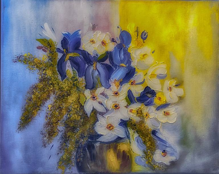 Original Fine Art Floral Painting by Liliya Kosilova