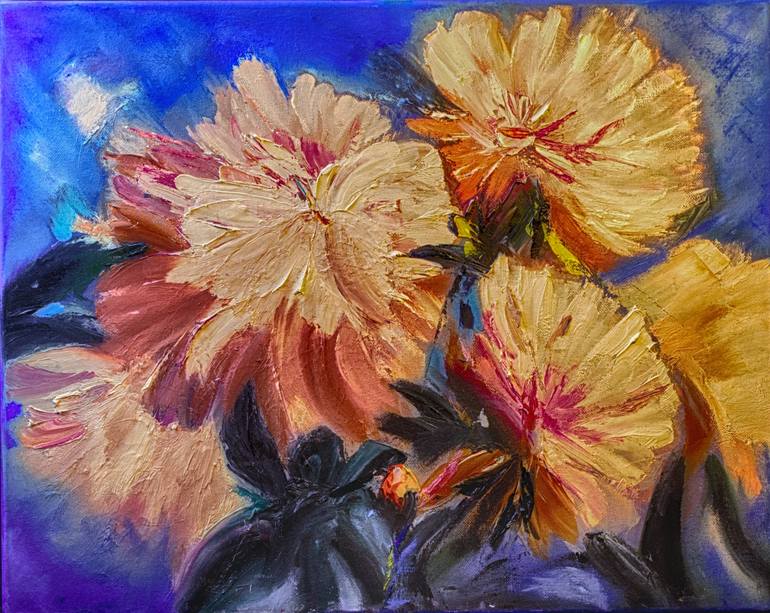 Original Fine Art Floral Painting by Liliya Kosilova