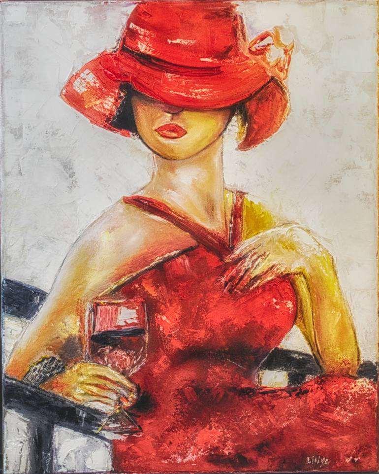 Original Art Deco People Painting by Liliya Kosilova