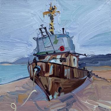 Original Fine Art Boat Paintings by Ekaterina Glazkova
