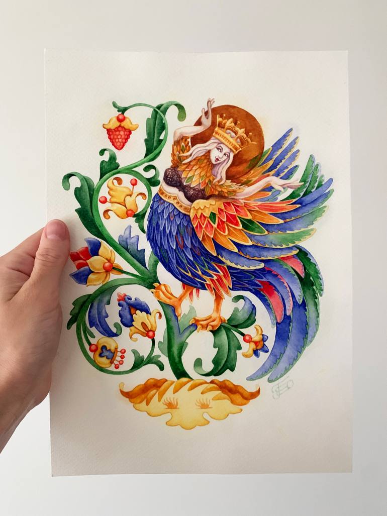 Original Baroque Women Painting by Ekaterina Glazkova
