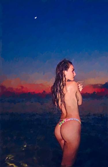 Original Art Deco Nude Paintings by Dang Cao