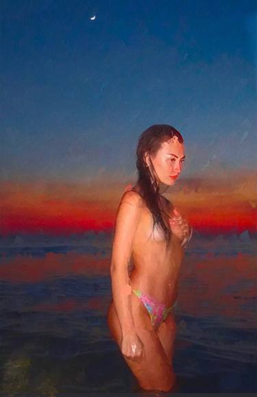 Original Art Deco Nude Paintings by Dang Cao